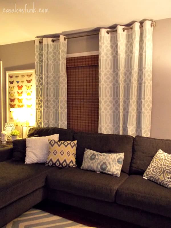 what color of curtains go with brown furniture